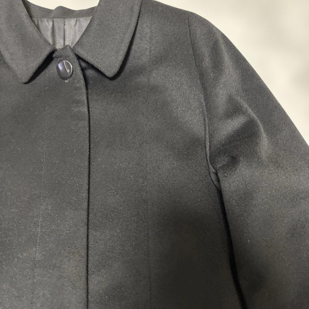 美品 ADRIA カシミヤ100% ロングコート 黒 pure cashmere