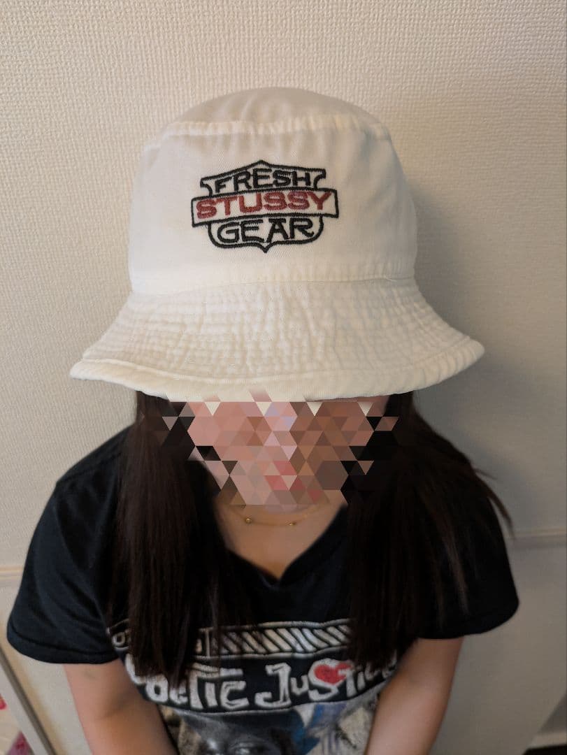 Stussy バケットハット ホワイト　ヴィンテージ