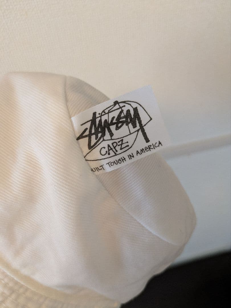 Stussy バケットハット ホワイト　ヴィンテージ