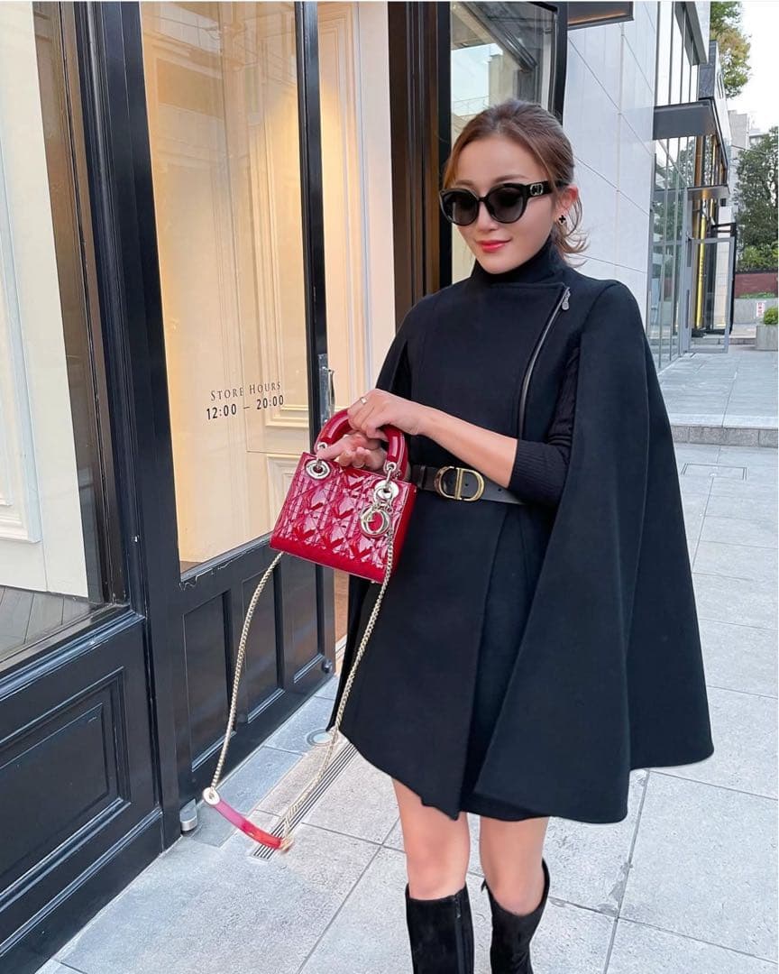 シェリエ sheller ブラック ケープコート