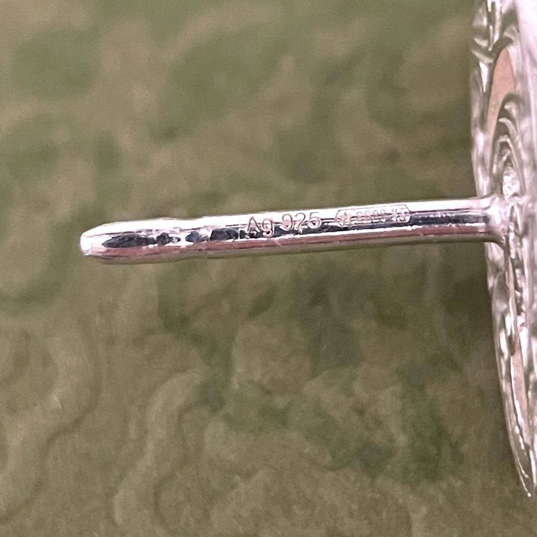 【極美品】グッチ　ダブルGピアス片耳　アラベスク　　シルバー925