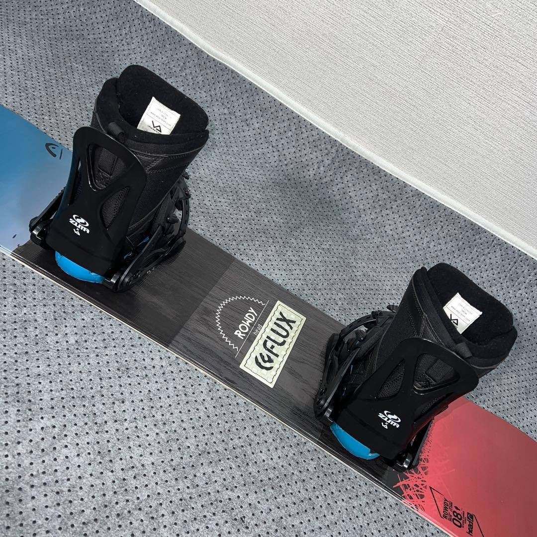 ２回使用 キッズスノーボード108cm head ROWDY×バイン×ブーツ