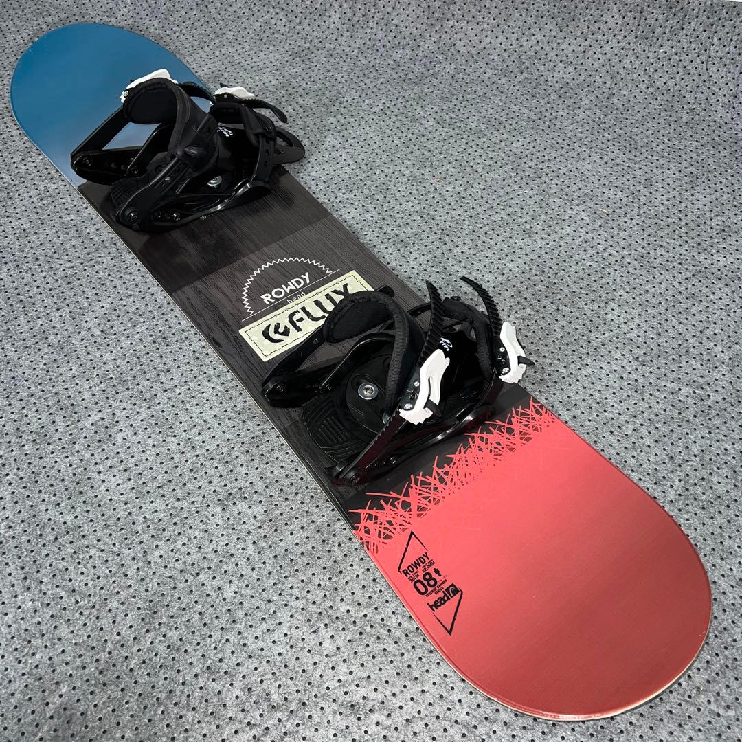 ２回使用 キッズスノーボード108cm head ROWDY×バイン×ブーツ