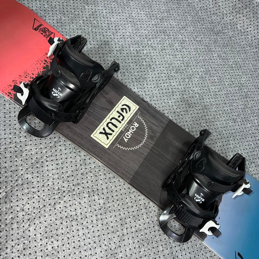 ２回使用 キッズスノーボード108cm head ROWDY×バイン×ブーツ