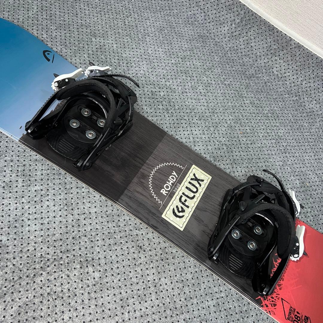 ２回使用 キッズスノーボード108cm head ROWDY×バイン×ブーツ