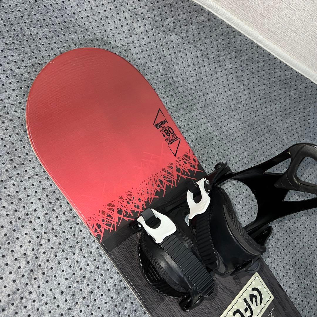 ２回使用 キッズスノーボード108cm head ROWDY×バイン×ブーツ