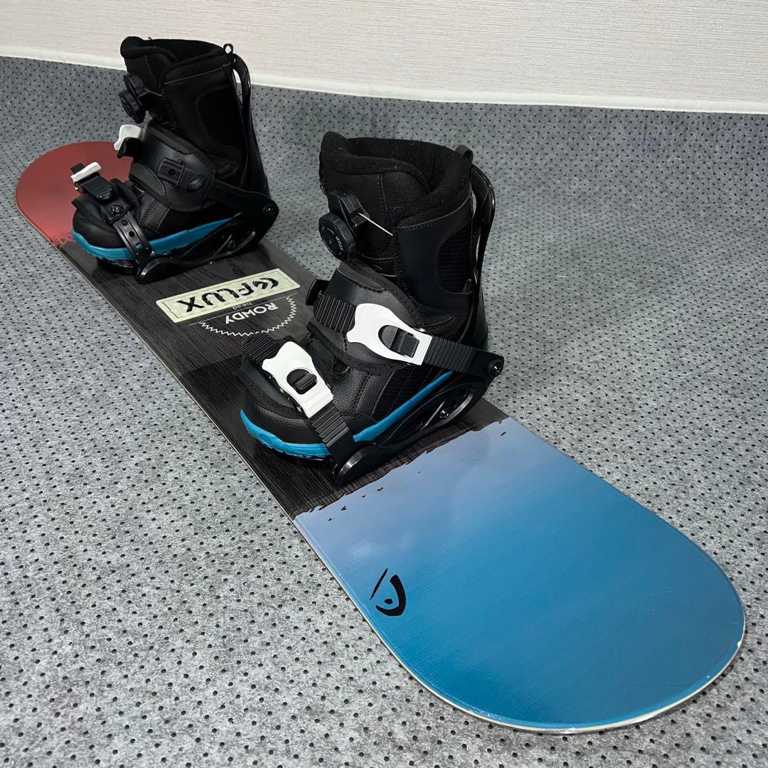 ２回使用 キッズスノーボード108cm head ROWDY×バイン×ブーツ