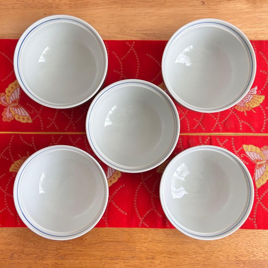 【未使用品】有田焼　金彩古伊万里　南山窯　花祥瑞　蓋付き丼ぶり５客　多様丼　腕揃