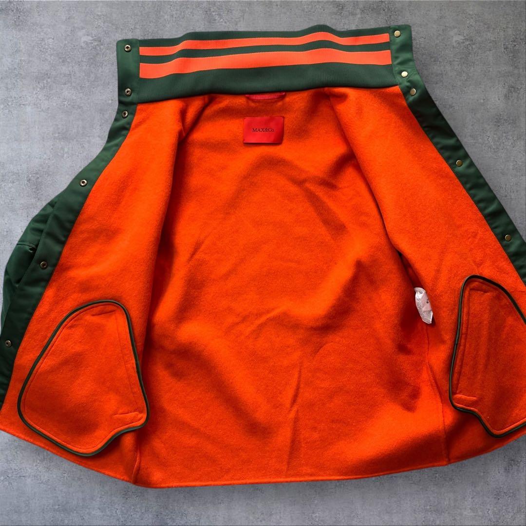 【極美品】 MAX&Co オーバーサイズ スタジャン ボンバージャケット 切替