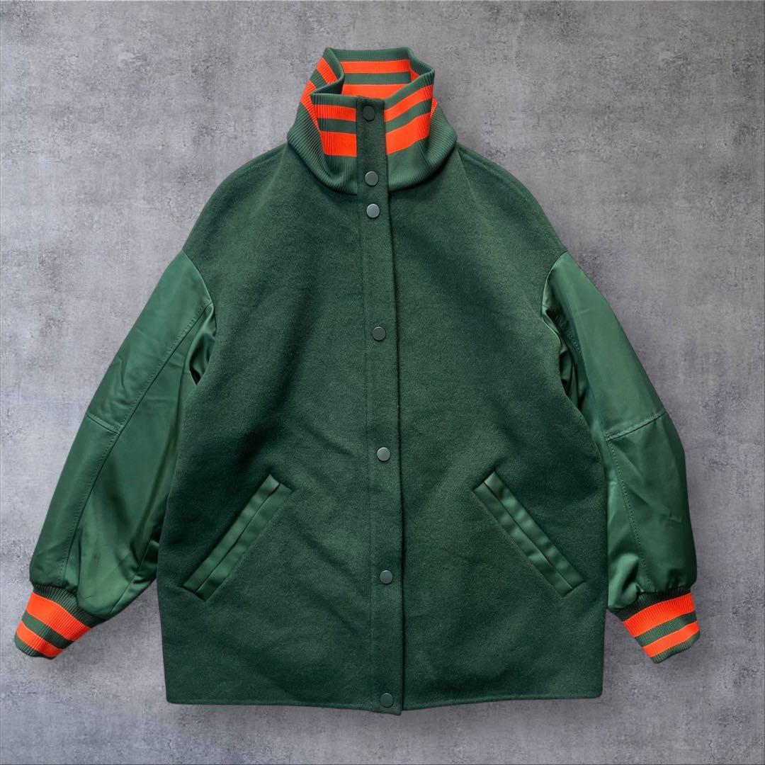 【極美品】 MAX&Co オーバーサイズ スタジャン ボンバージャケット 切替