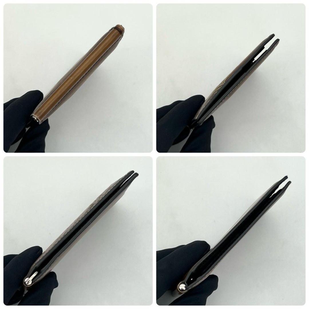 【袋付】 ベルルッティ カリグラフィ マネークリップ ブラウン 二つ折りビジネス