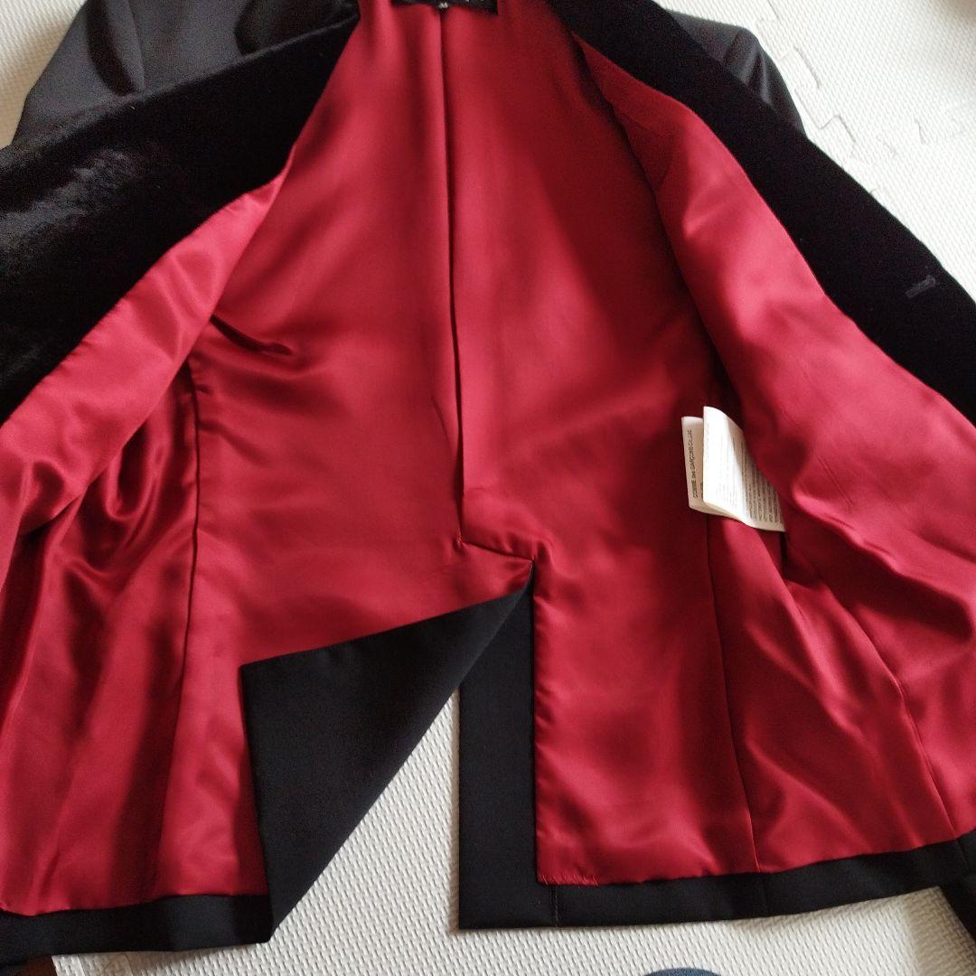 ぎゅなコムデギャルソン、ジャケット ブラック ベルベット襟、М