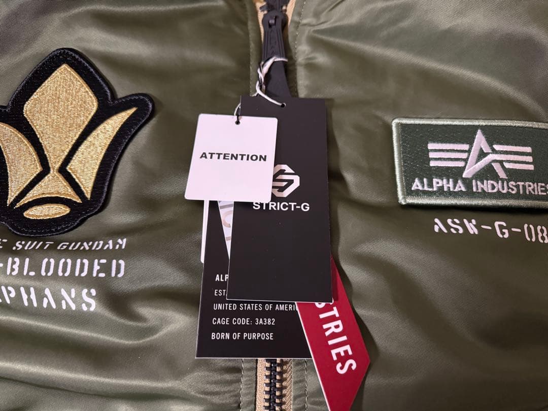 (アクスタTシャツ) STRICT-G 鉄血のオルフェンズ MA-1 三日月 L