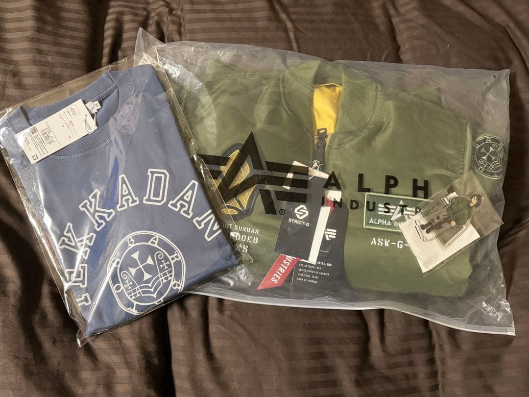 (アクスタTシャツ) STRICT-G 鉄血のオルフェンズ MA-1 三日月 L