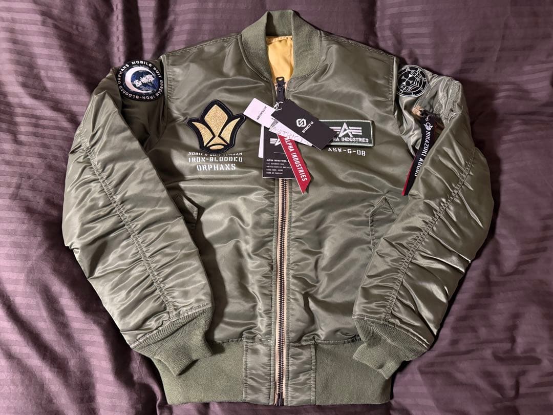 (アクスタTシャツ) STRICT-G 鉄血のオルフェンズ MA-1 三日月 L