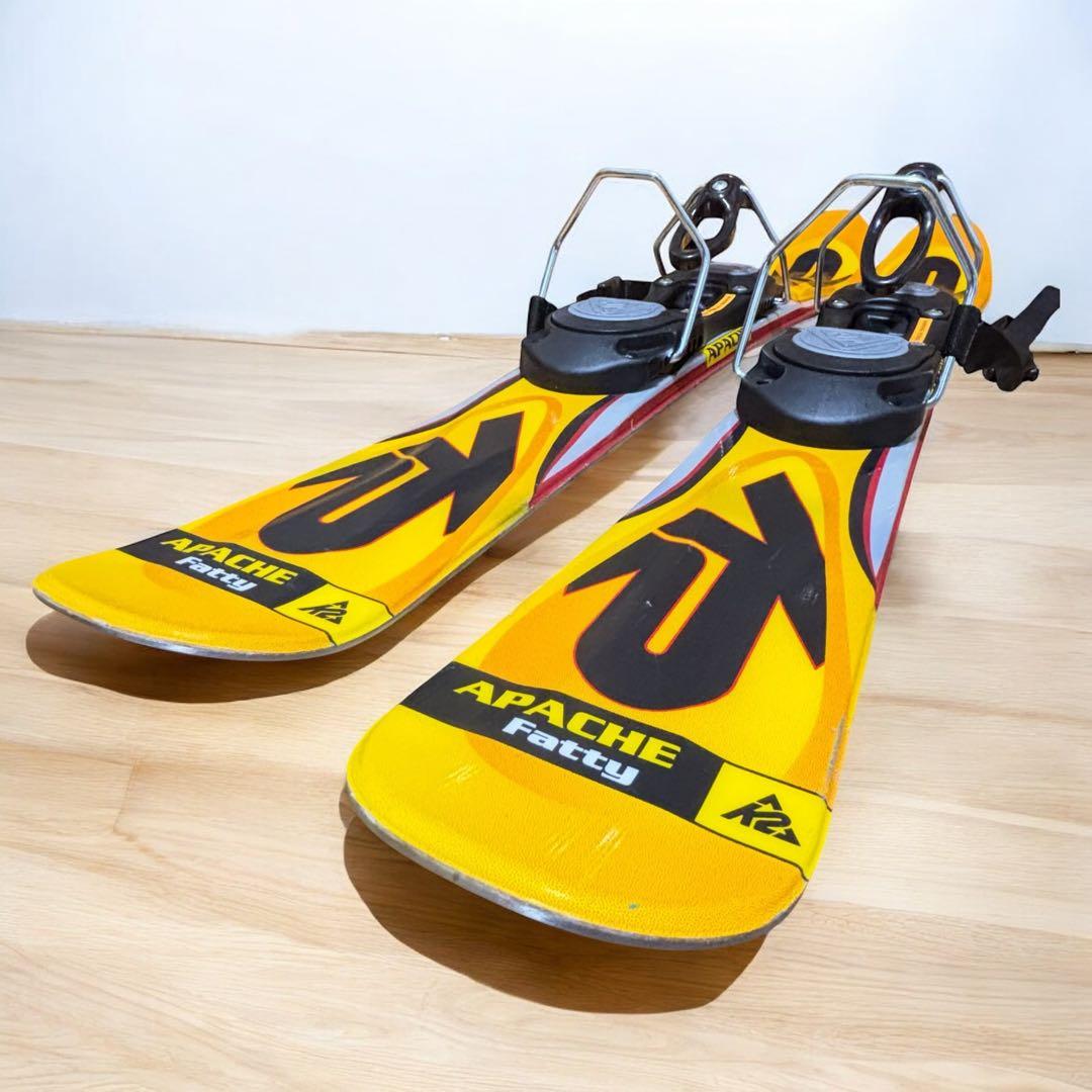 【美品】K2 APACHE FATTY 88cm ショートスキー イエロー