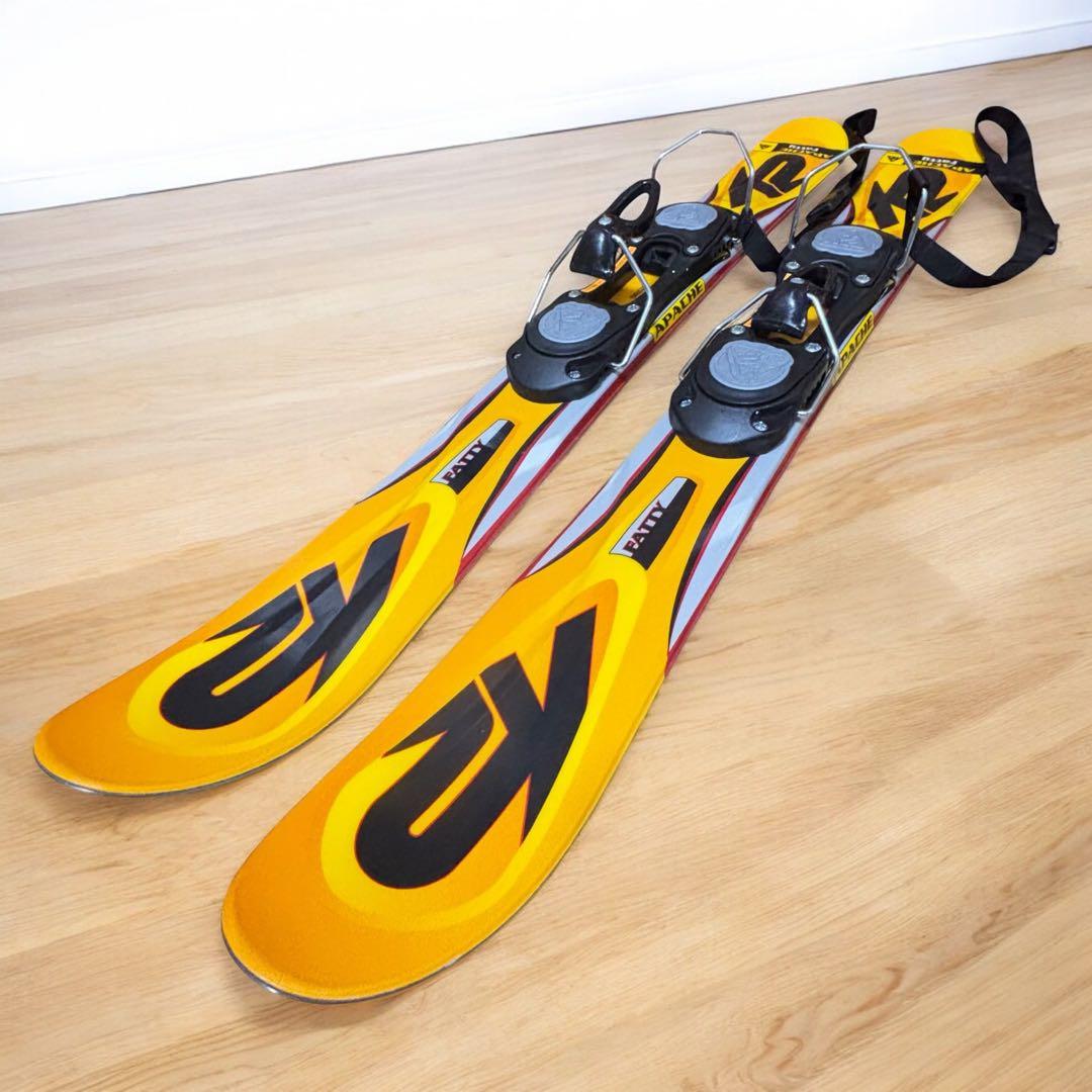 【美品】K2 APACHE FATTY 88cm ショートスキー イエロー