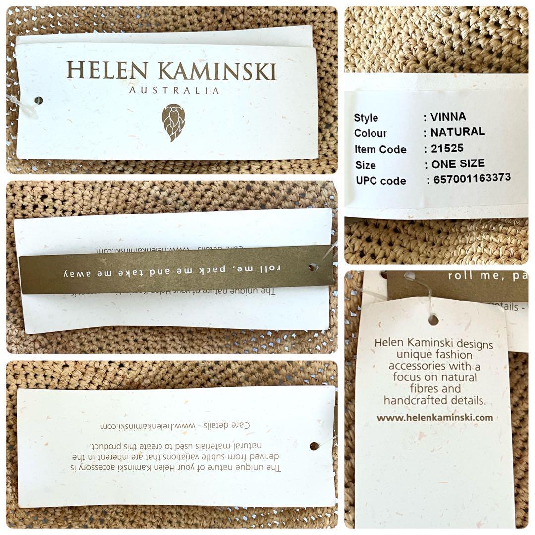 新品 ヘレンカミンスキー ラフィア ローラブルハット ナチュラルベージュ