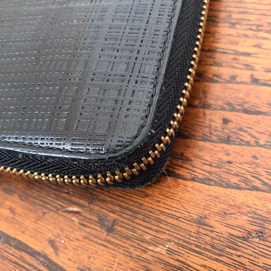 LOEWE ロエベ ラウンドジップ ウォレット 長財布 アナグラム レザー 黒