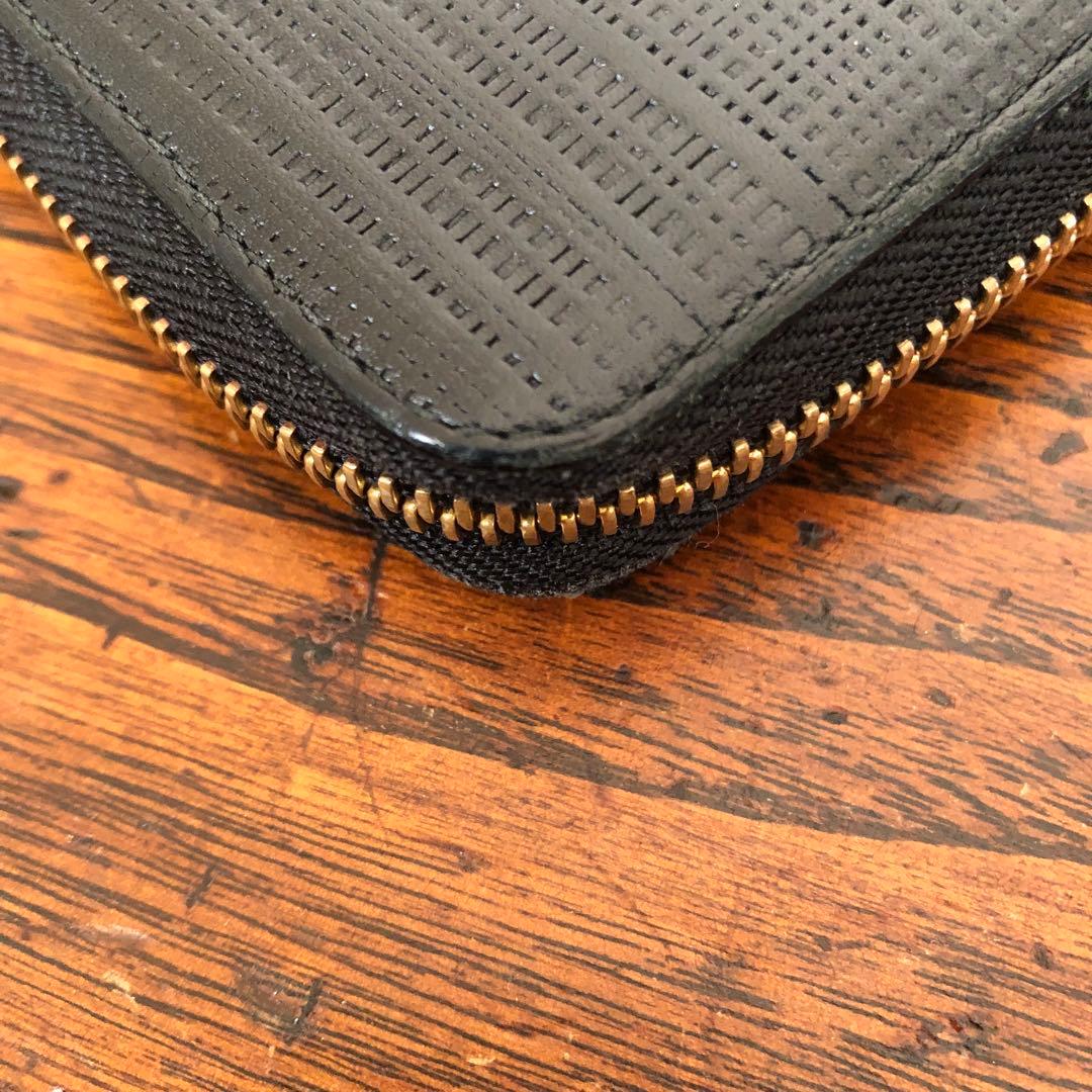 LOEWE ロエベ ラウンドジップ ウォレット 長財布 アナグラム レザー 黒