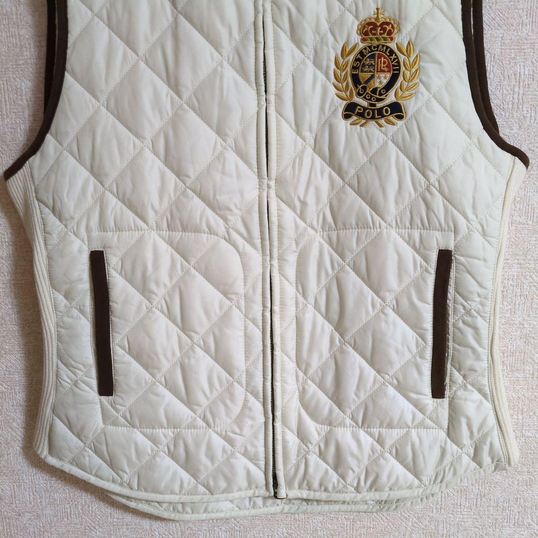 ポロラルフローレン ハイネック キルティングベスト 刺繍ロゴ M