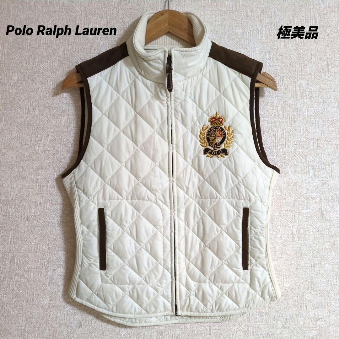 ポロラルフローレン ハイネック キルティングベスト 刺繍ロゴ M