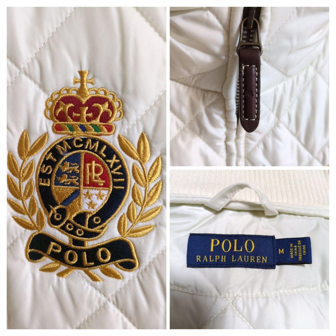 ポロラルフローレン ハイネック キルティングベスト 刺繍ロゴ M