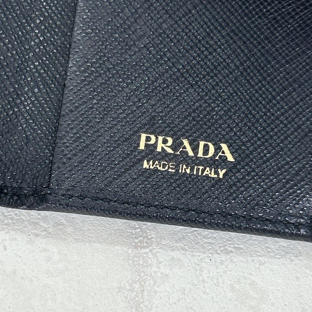 美品✨PRADA プラダ リボン ６連 ブラック レザー キーケース 正規品 黒