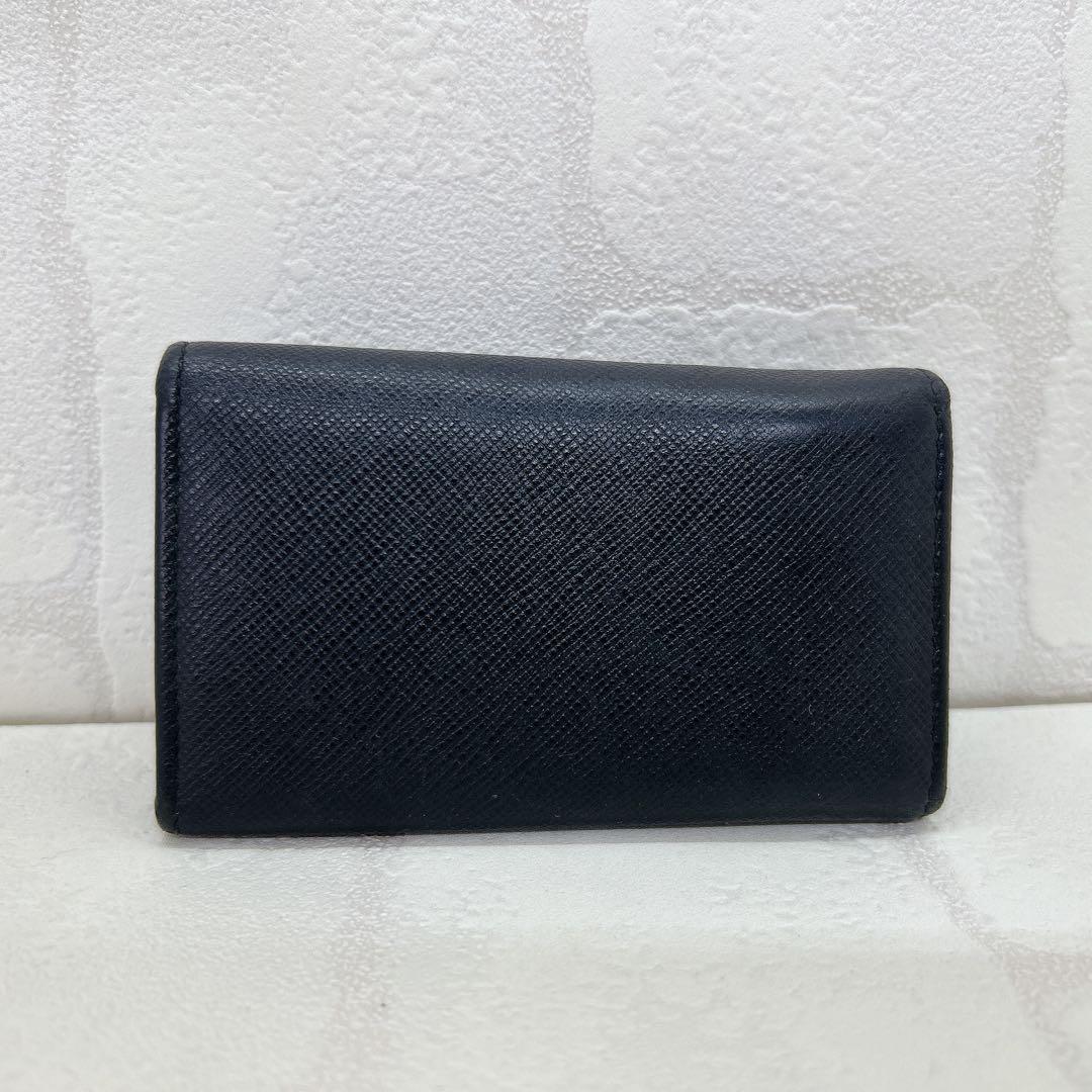 美品✨PRADA プラダ リボン ６連 ブラック レザー キーケース 正規品 黒