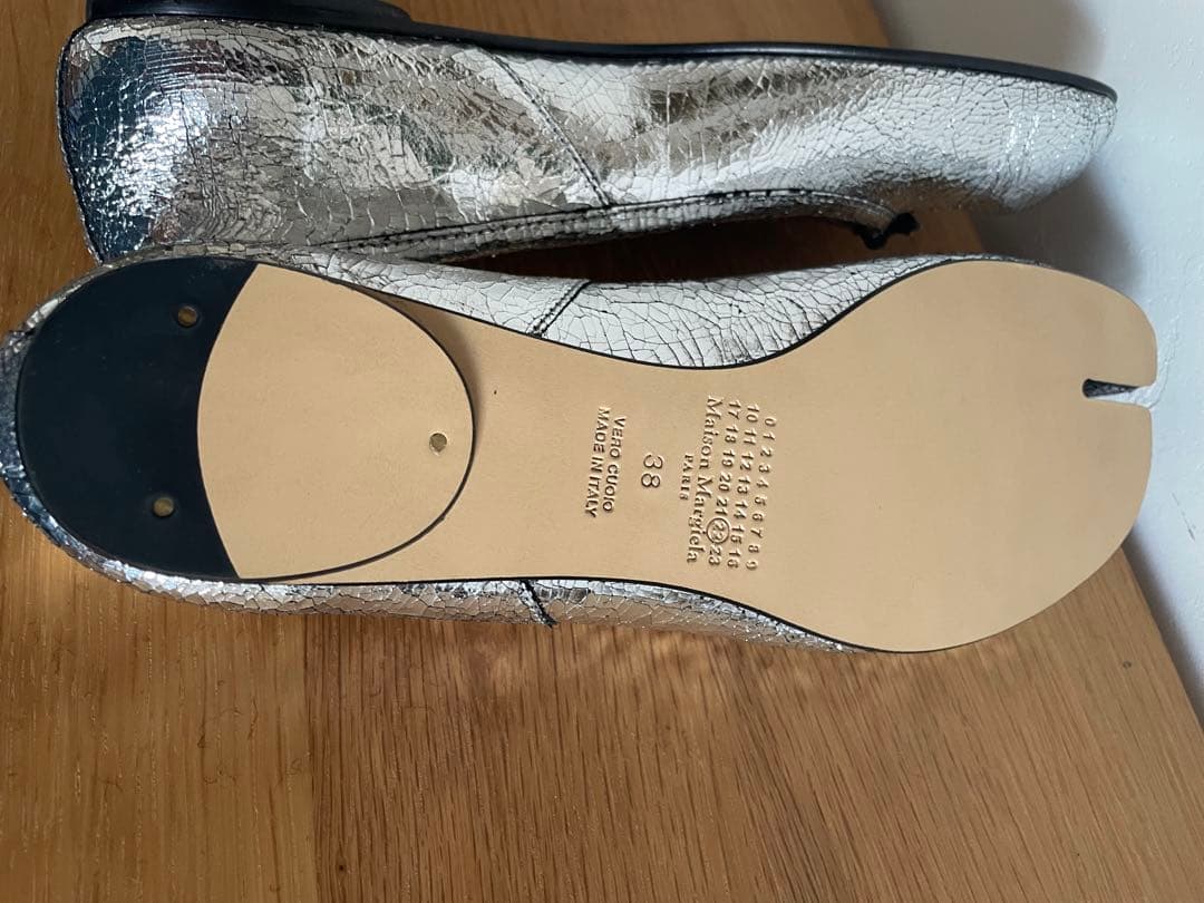 MAISON MARGIELA タビバレエシューズ シルバー 38