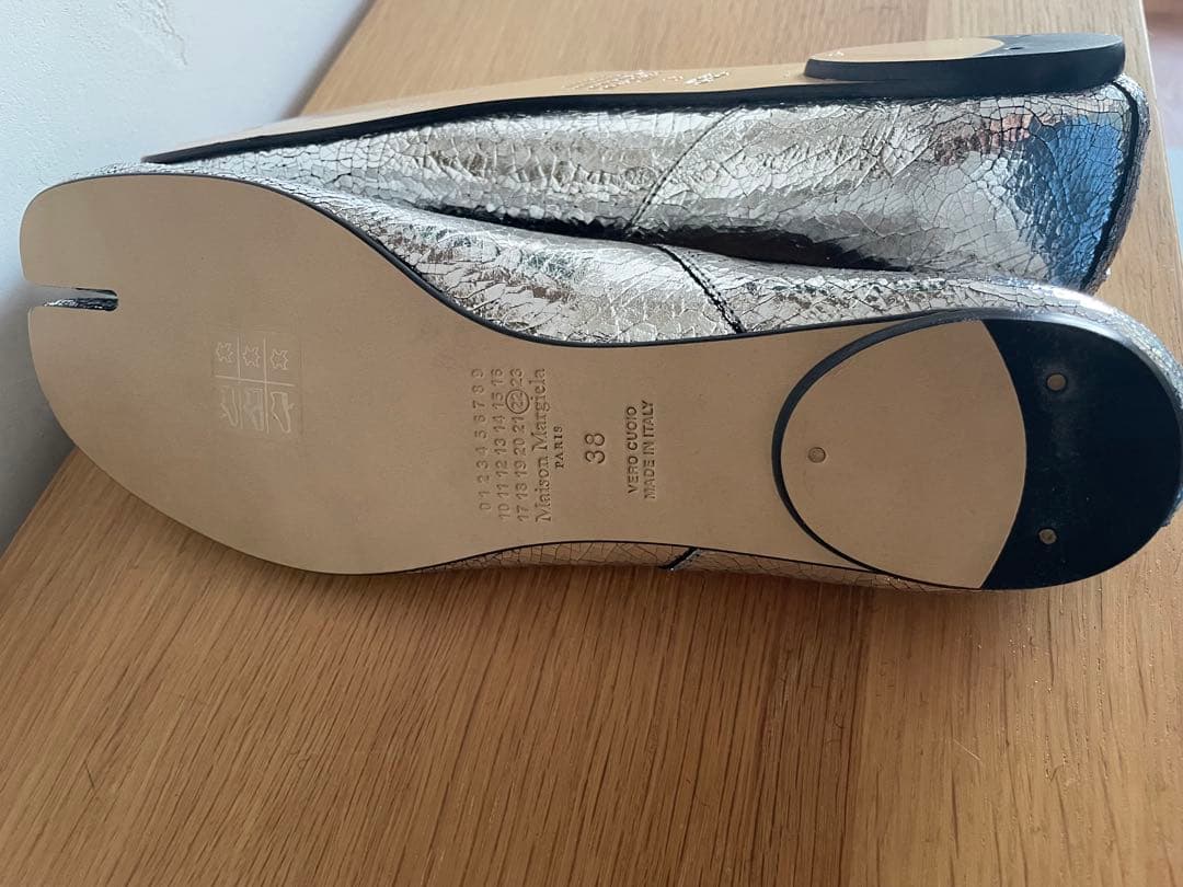MAISON MARGIELA タビバレエシューズ シルバー 38