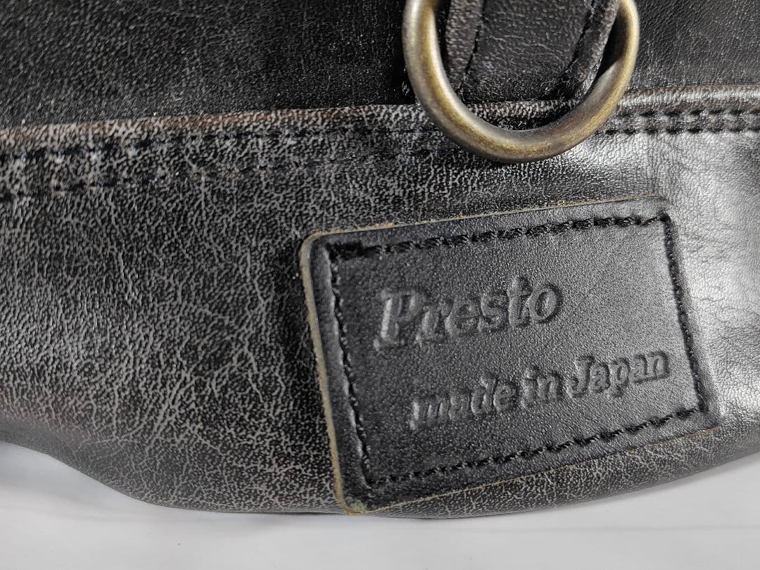 【極美品】Presto プレスト　日本製本革ドラムバッグ　リュックサック　正規品