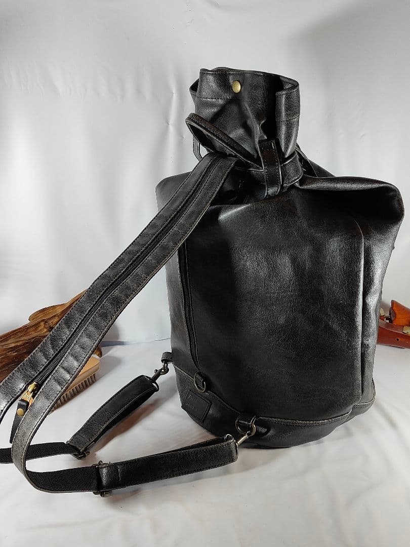 【極美品】Presto プレスト　日本製本革ドラムバッグ　リュックサック　正規品