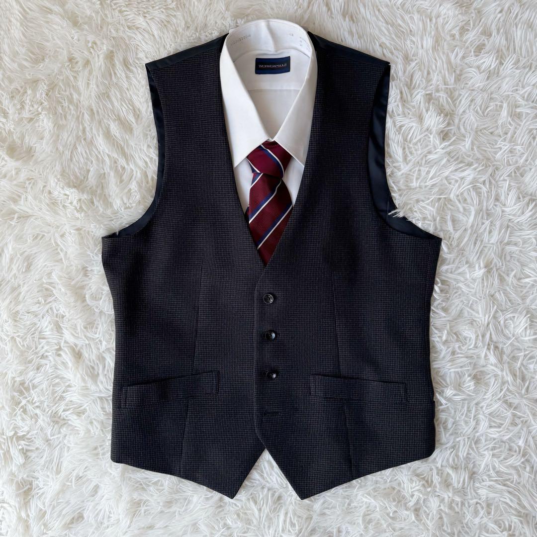 3ピース⭐︎SUIT SELECT セットアップスーツ チャコールグレー S相当④