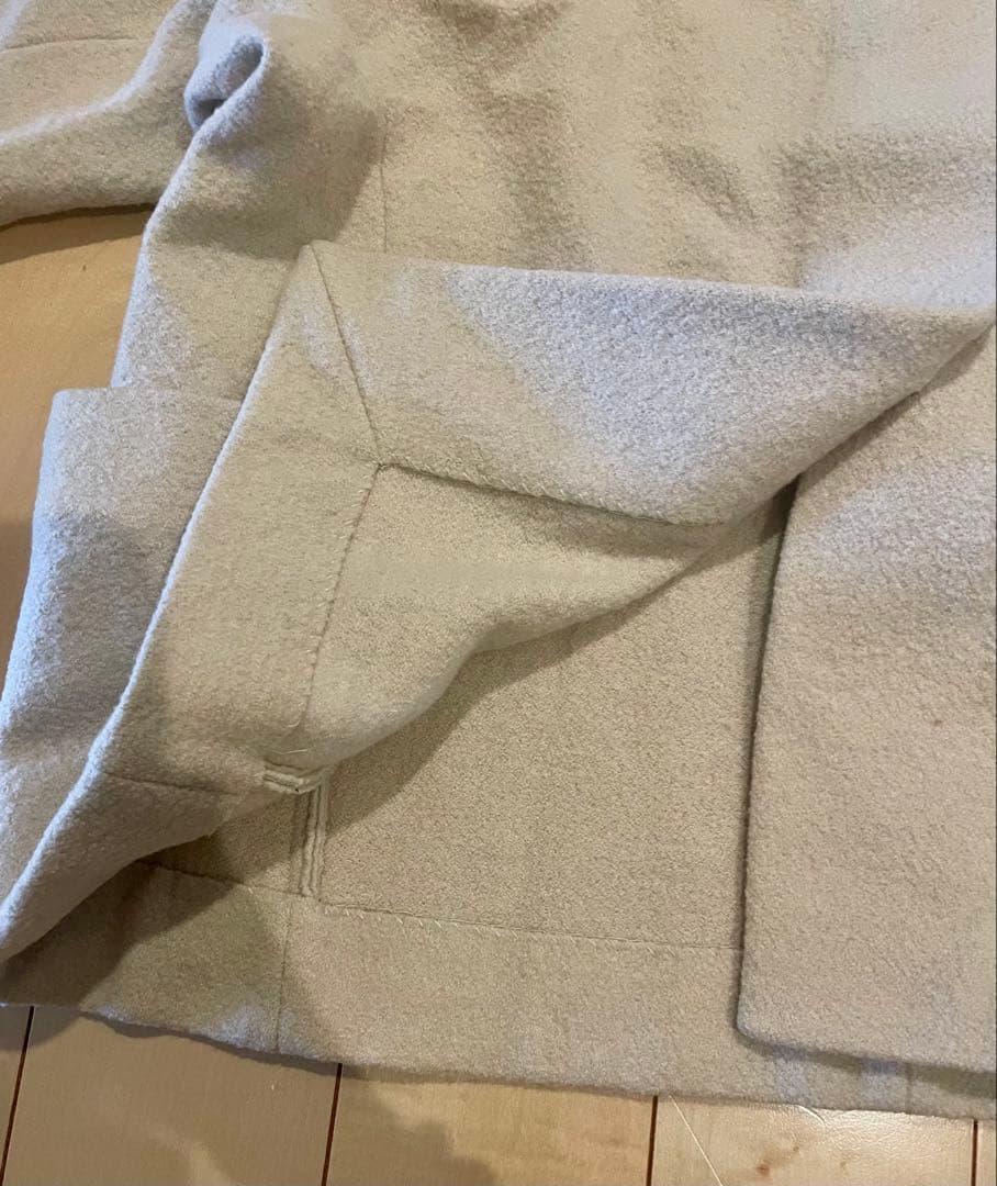 evam eva プレスウールショートコート　ライトグレーサイズ1