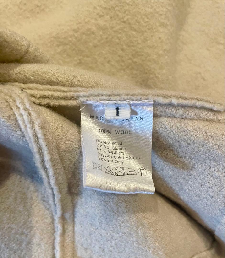 evam eva プレスウールショートコート　ライトグレーサイズ1