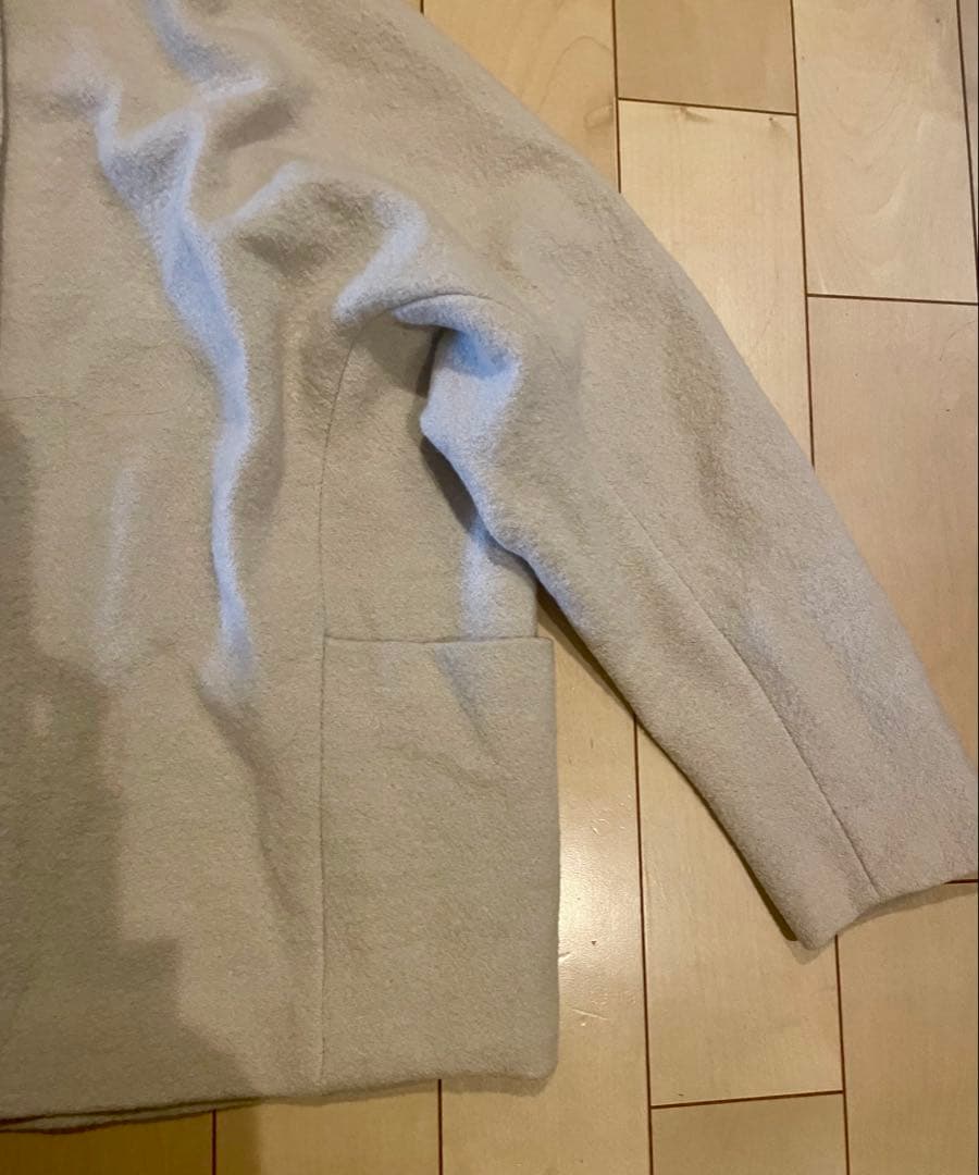 evam eva プレスウールショートコート　ライトグレーサイズ1