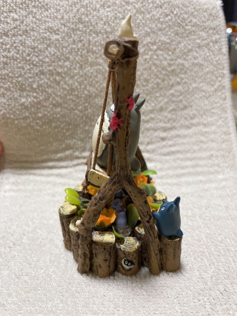 レア☆ となりのトトロ ジオラマ 雑木林の遊園地　丸太ブランコ