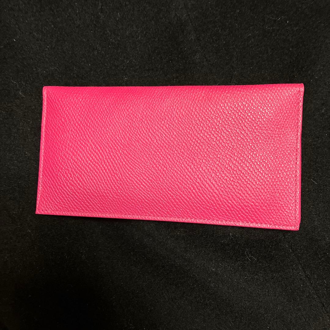 皇居限定 長財布　ピンク　牛革　新品