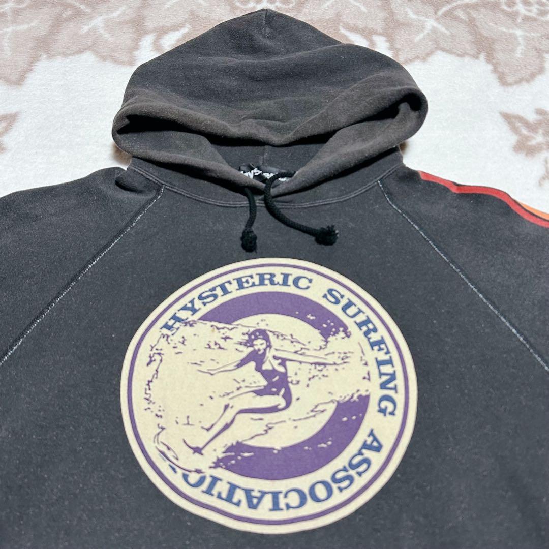 ヒステリックグラマー サーフガール プルオーバー パーカー ラグランフーディ