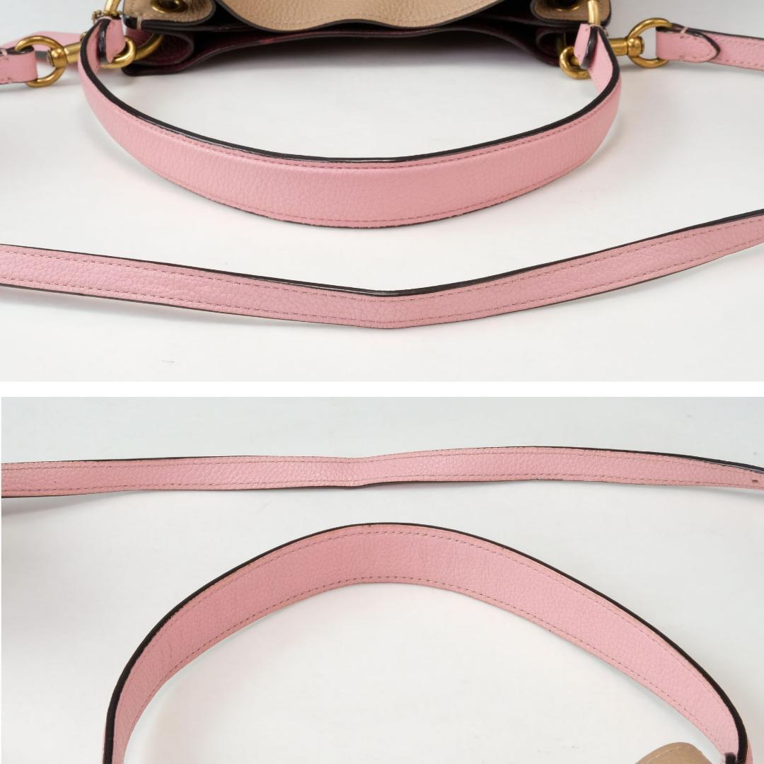 COACH 2WAY ショルダーバッグ　ハンドバッグ バーガンディ ピンク