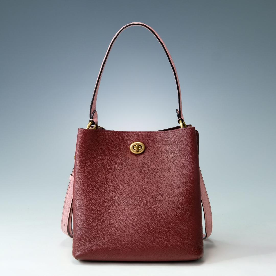 COACH 2WAY ショルダーバッグ　ハンドバッグ バーガンディ ピンク