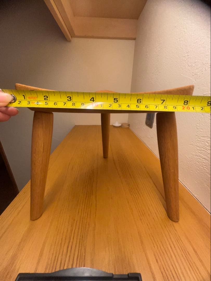 木製三角形ハンドメイドスツール