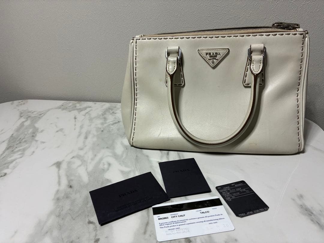 プラダ　BN2863 CITY CALF TALCO トートバッグ　ショルダー