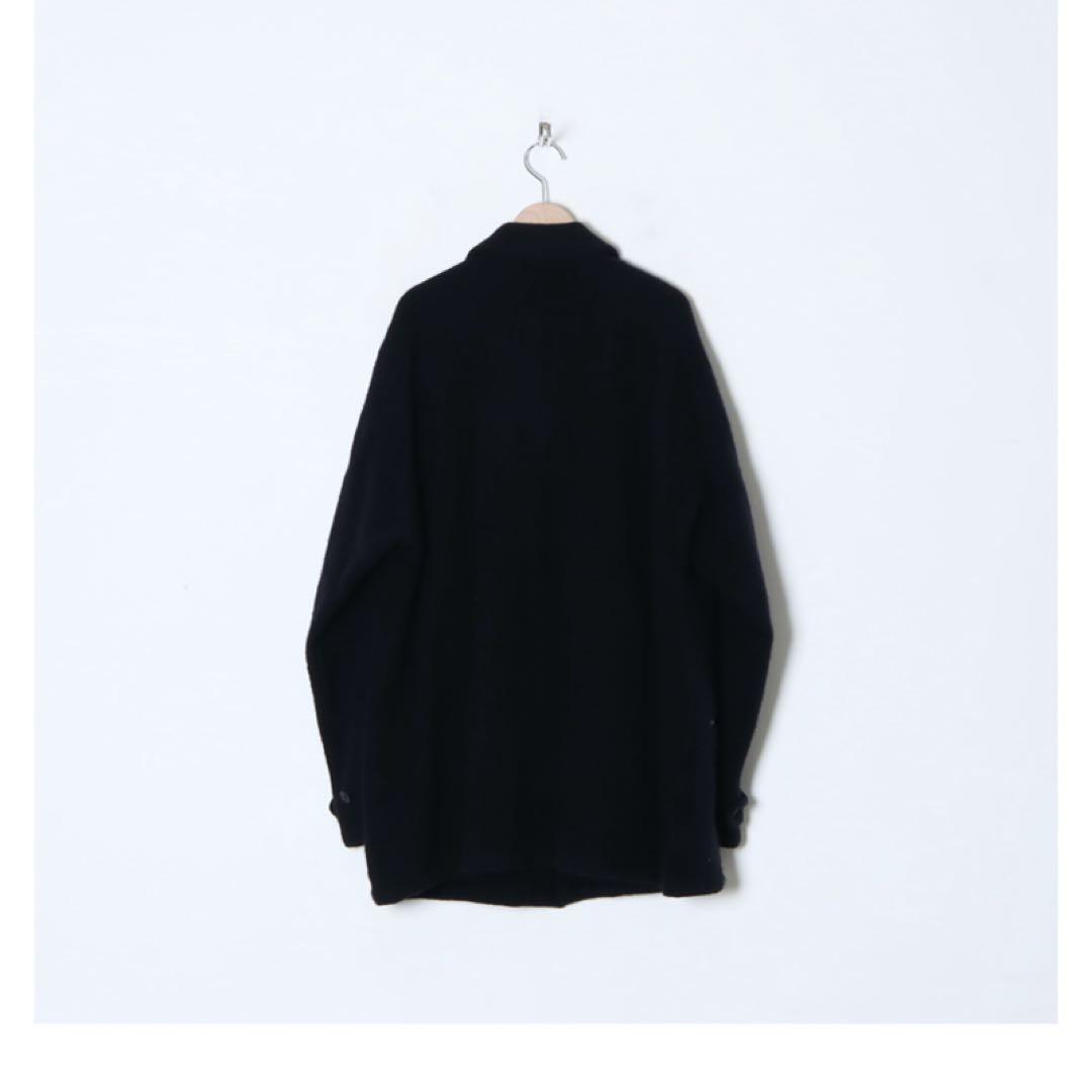 コモリ 縮絨ウールミリタリージャケット サイズ1 COMOLI ネイビー