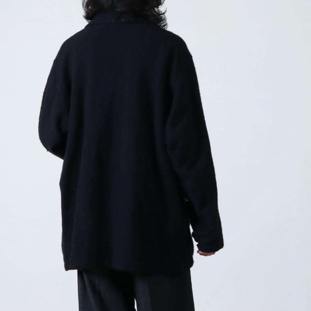 コモリ 縮絨ウールミリタリージャケット サイズ1 COMOLI ネイビー