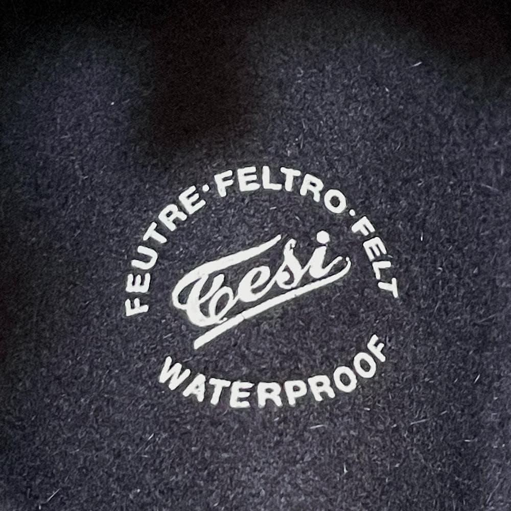 新品 イタリア製 テシ【TESI】ワイドブリム 兎毛 フェルトハット 濃紺 57