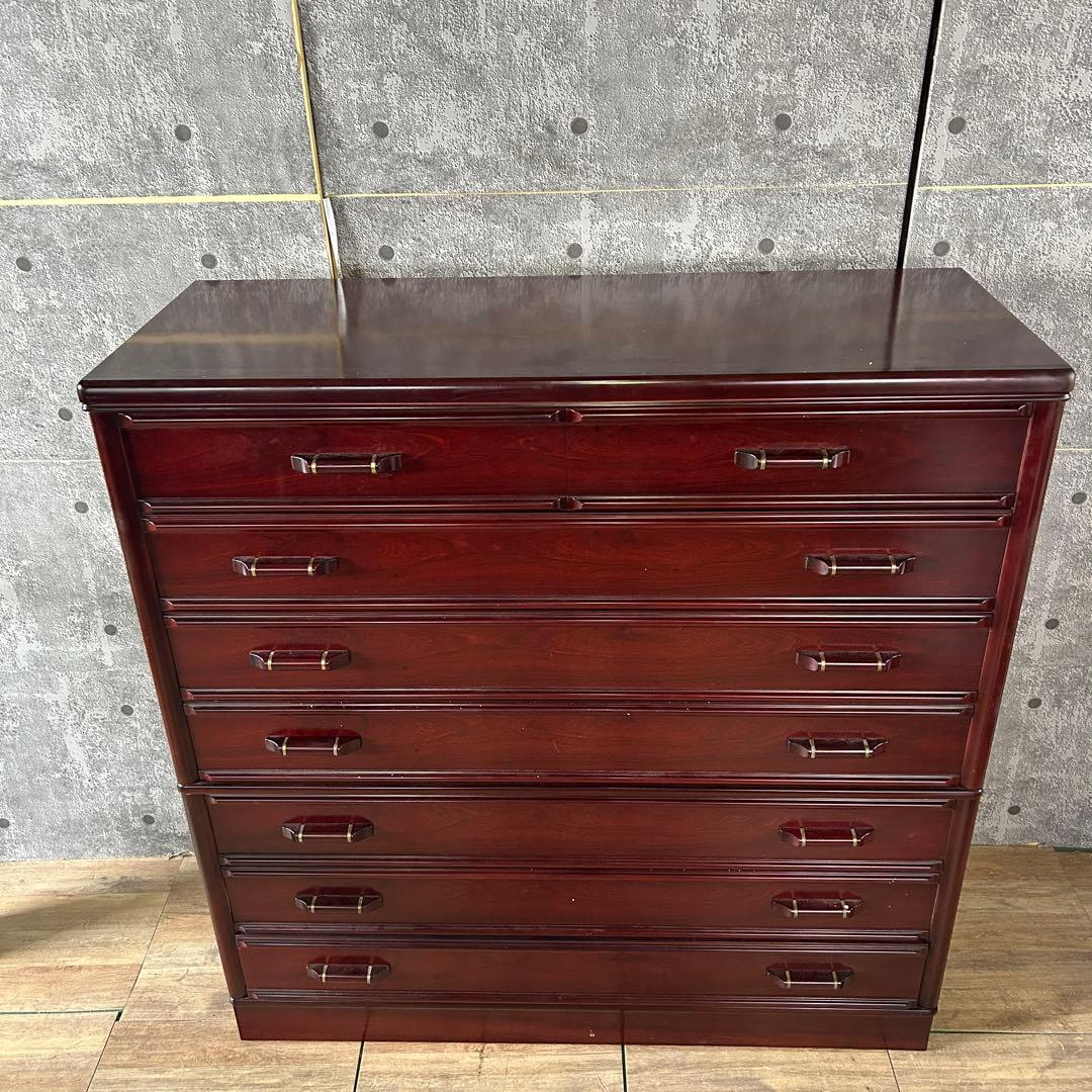 ꧁唐木家具꧂紫檀7段チェスト たんす タンス 箪笥 洋服 衣服 衣類 収納