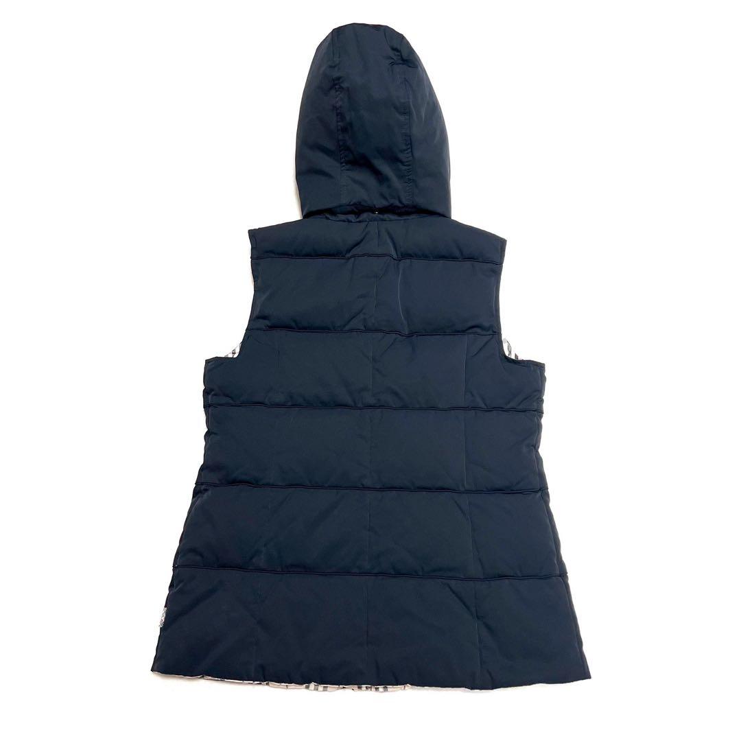 3way リバーシブル BURBERRY ダウン ベスト ノバチェック フード