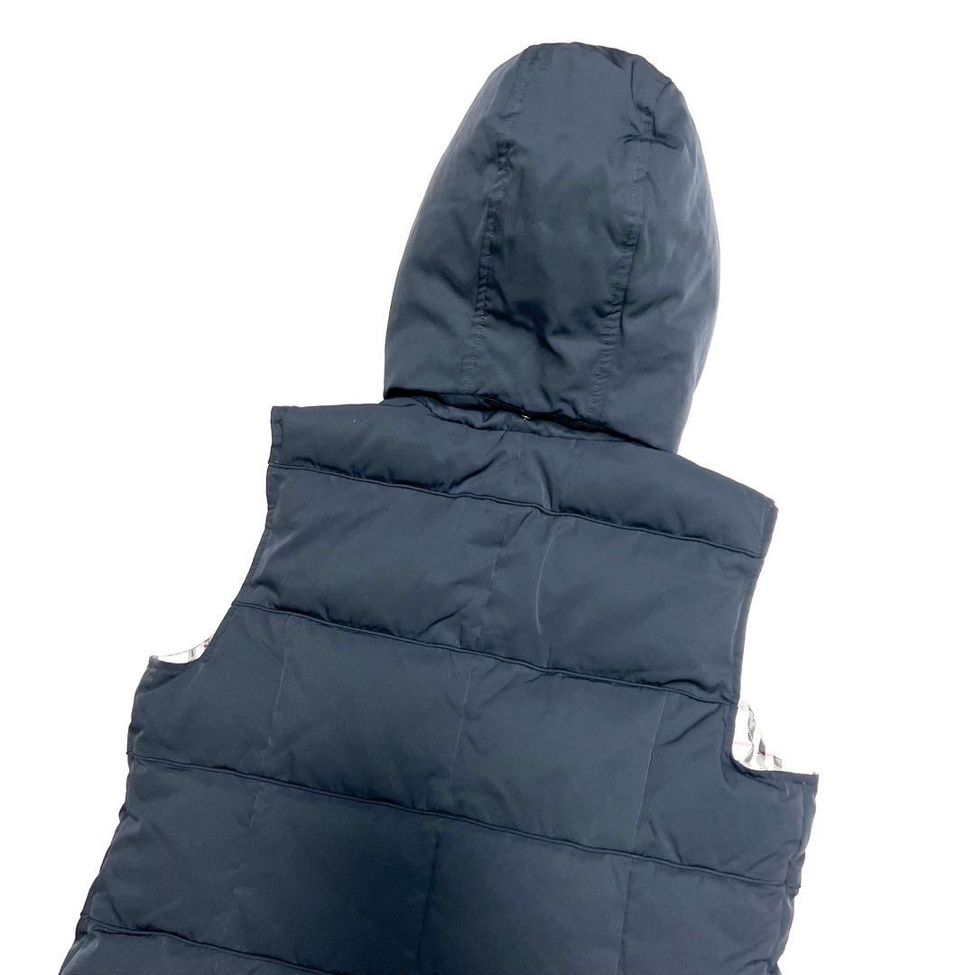 3way リバーシブル BURBERRY ダウン ベスト ノバチェック フード